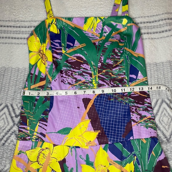 Gravel & Gold Sommar Dress in Daffodils Cotton Print Made in USA Size 2 - Picture 6 of 16